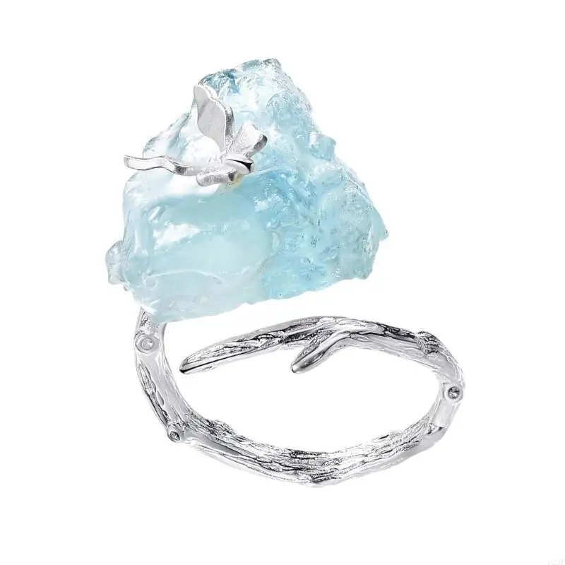 Fashionable Butterfly Ring with Aquamarine Stone Finger Jewelry for Modern Women
Fashionable Butterfly Ring with Aquamarine Stone Finger Jewelry for Modern Women