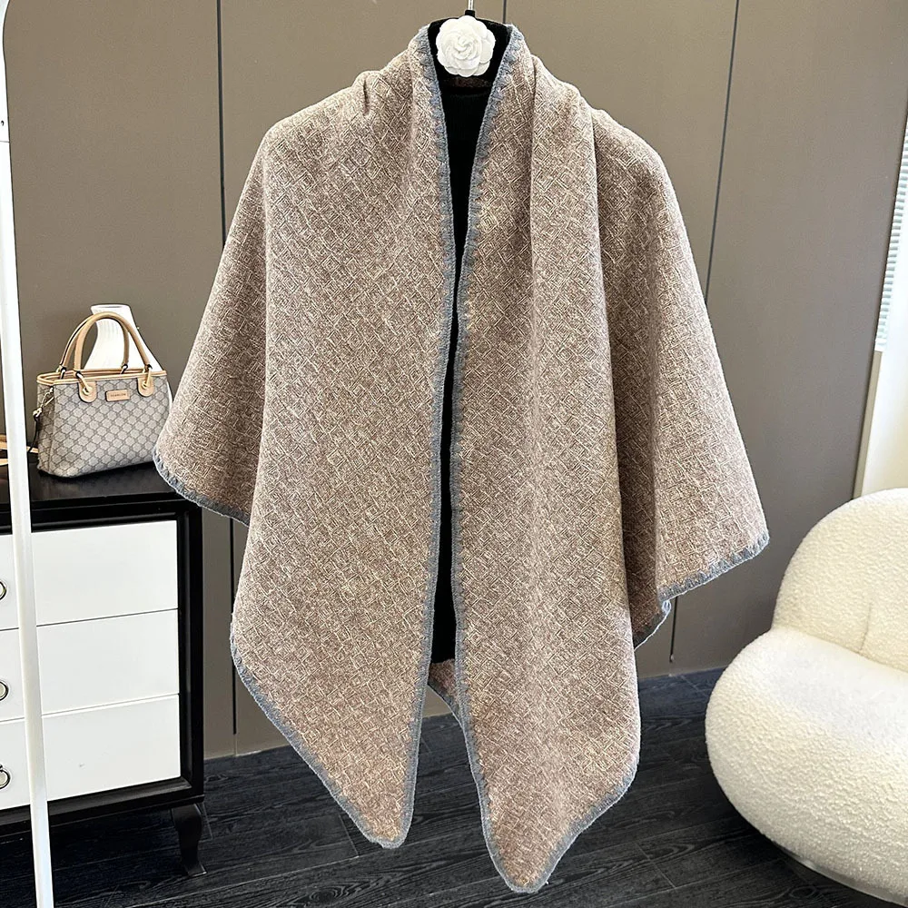 Fashion Retro Plaid Triangle Poncho Cape Plaid Neck Warmer Cardigan Wrap Shawl Blanket Pashmina Stoles Women Cloak Lady Outdoor
Fashion Retro Plaid Triangle Poncho Cape Plaid Neck Warmer Cardigan Wrap Shawl Blanket Pashmina Stoles Women Cloak Lady Outdoor