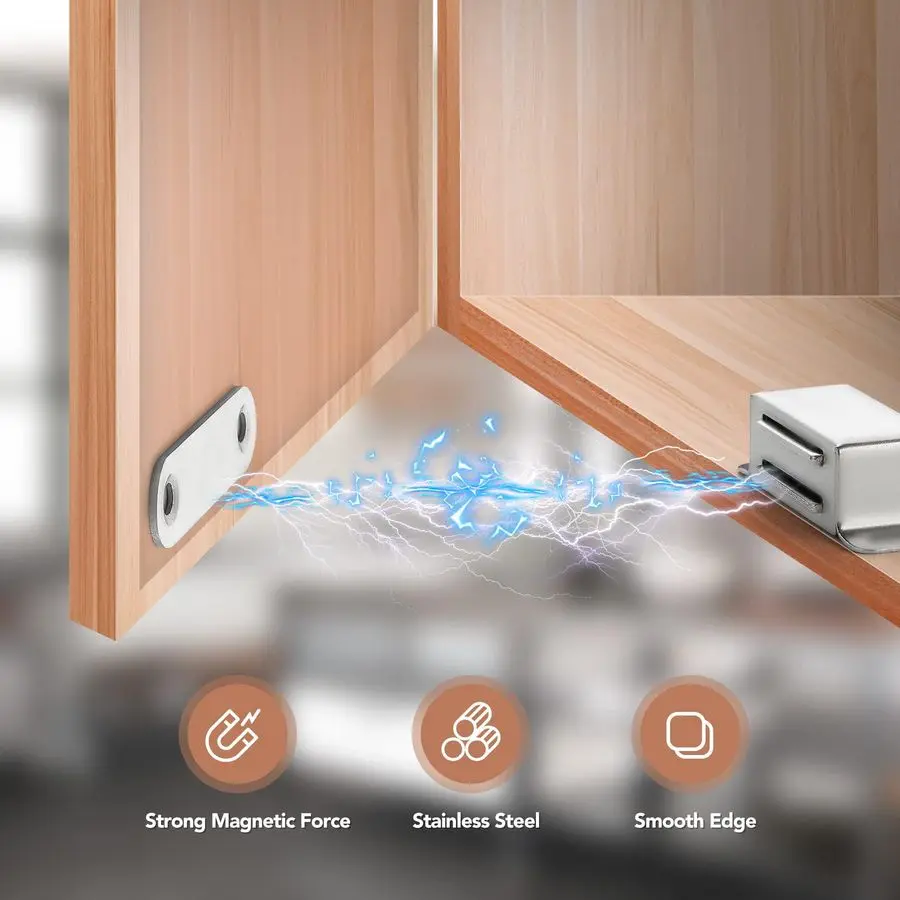 30 Pack Silver Magnetic Door Catch, Brushed Satin Nickel Cabinet Magnets, Strong Magnetic Catch Latch for Kitchen Cabinets, Draw
30 Pack Silver Magnetic Door Catch, Brushed Satin Nickel Cabinet Magnets, Strong Magnetic Catch Latch for Kitchen Cabinets, Draw