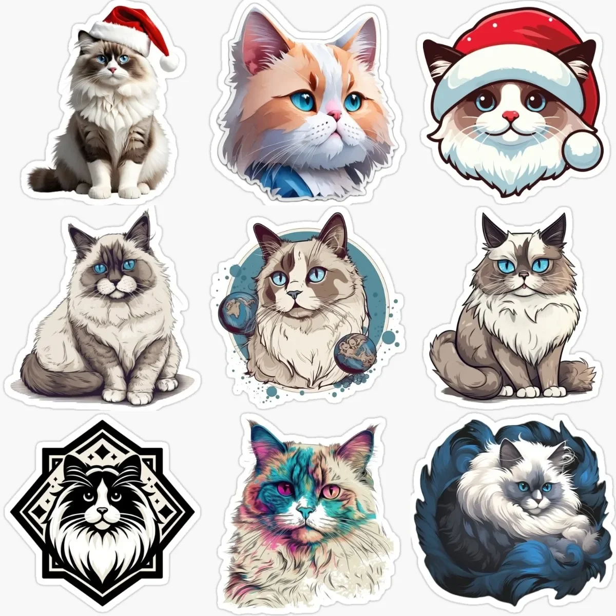 Creative Cute Ragdoll Cat Pets Catoon PVC Personalized Sticker for Decorate Room Fridge Wall Window Car Van Decal Accessories
Creative Cute Ragdoll Cat Pets Catoon PVC Personalized Sticker for Decorate Room Fridge Wall Window Car Van Decal Accessories