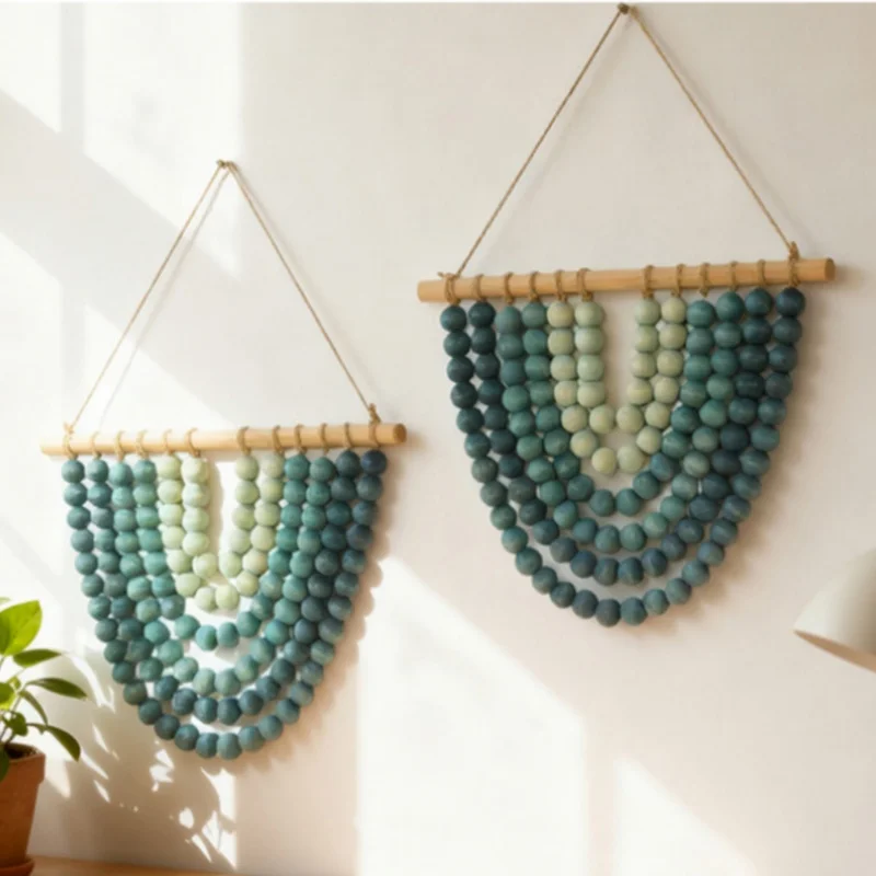 Nordic Blue Gradient Beaded Wall Hanging Macrame Tapestry Boho Rope Wooden Bead Wall Hanging Home Decoration Living Room Art
Nordic Blue Gradient Beaded Wall Hanging Macrame Tapestry Boho Rope Wooden Bead Wall Hanging Home Decoration Living Room Art