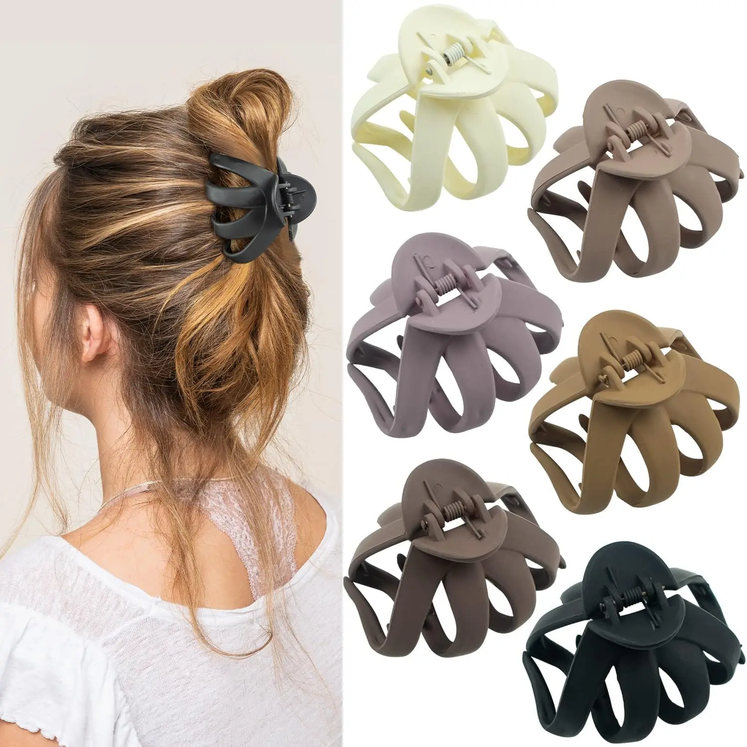 2.8 Inch Medium Octopus Hair Clips for Women, Matte Claw Clips for Thin Hair, Strong Hold Non-slip
2.8 Inch Medium Octopus Hair Clips for Women, Matte Claw Clips for Thin Hair, Strong Hold Non-slip