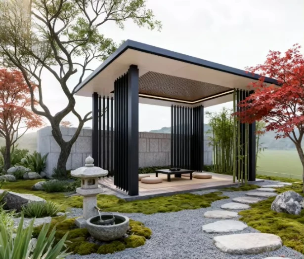 Luxury Rainproof Waterproof Windproof Eco-Friendly PVC Powder Coated Aluminum Modern Black Pavilion Outdoor Sunshade Gazebo
Luxury Rainproof Waterproof Windproof Eco-Friendly PVC Powder Coated Aluminum Modern Black Pavilion Outdoor Sunshade Gazebo