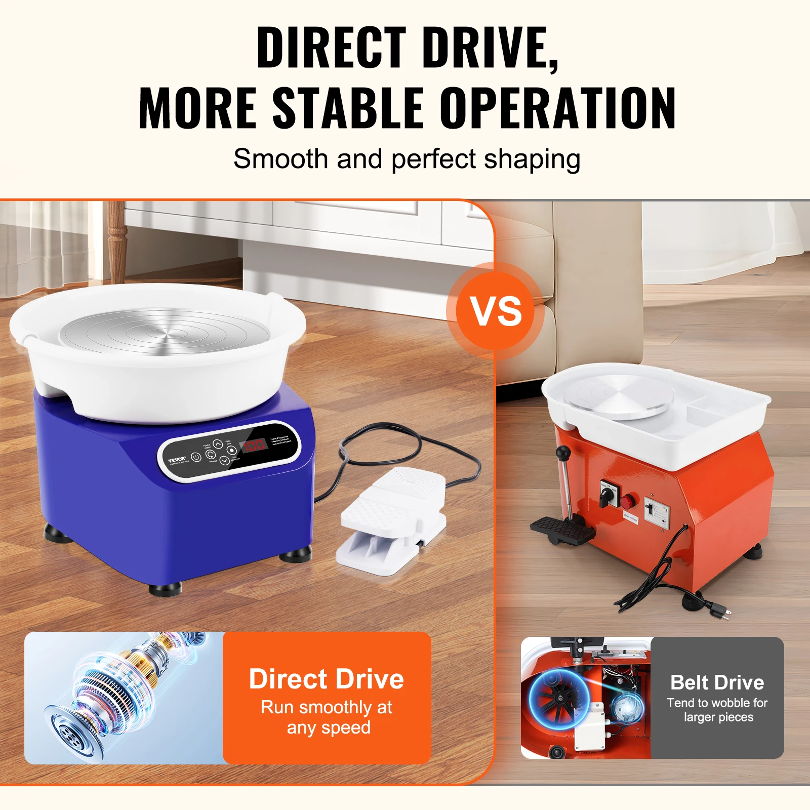 【Best-selling】11 - inch Pottery Wheel - 450W Electric, Direct Drive for DIY Art Craft, Blue
【Best-selling】11 - inch Pottery Wheel - 450W Electric, Direct Drive for DIY Art Craft, Blue