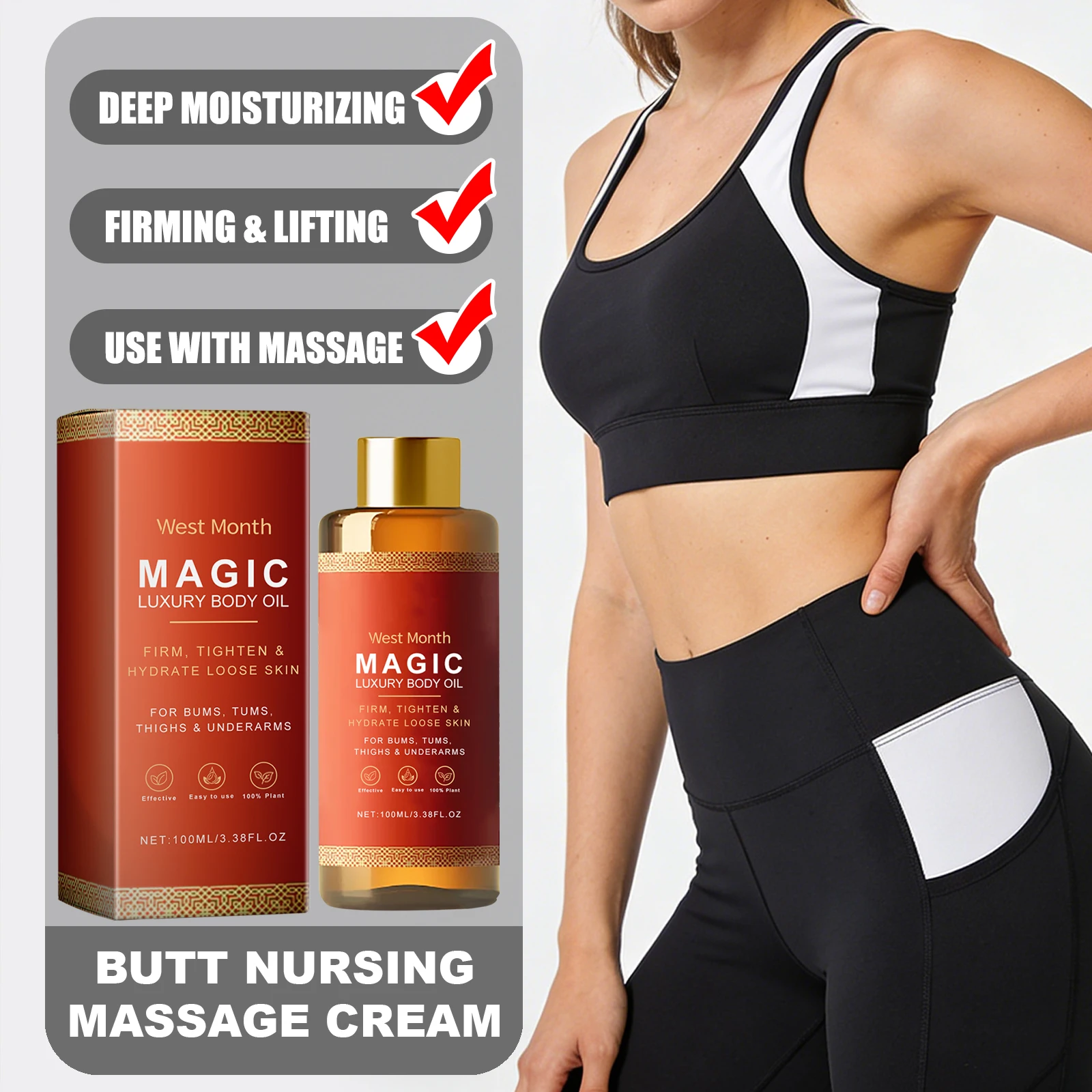 WEST MONTH Масло для подтяжки тела Питательное рассыпчатое средство для восстановления поврежденной нежной растительной формулы для использования после очистки
WEST MONTH Масло для подтяжки тела Питательное рассыпчатое средство для восстановления поврежденной нежной растительной формулы для использования после очистки