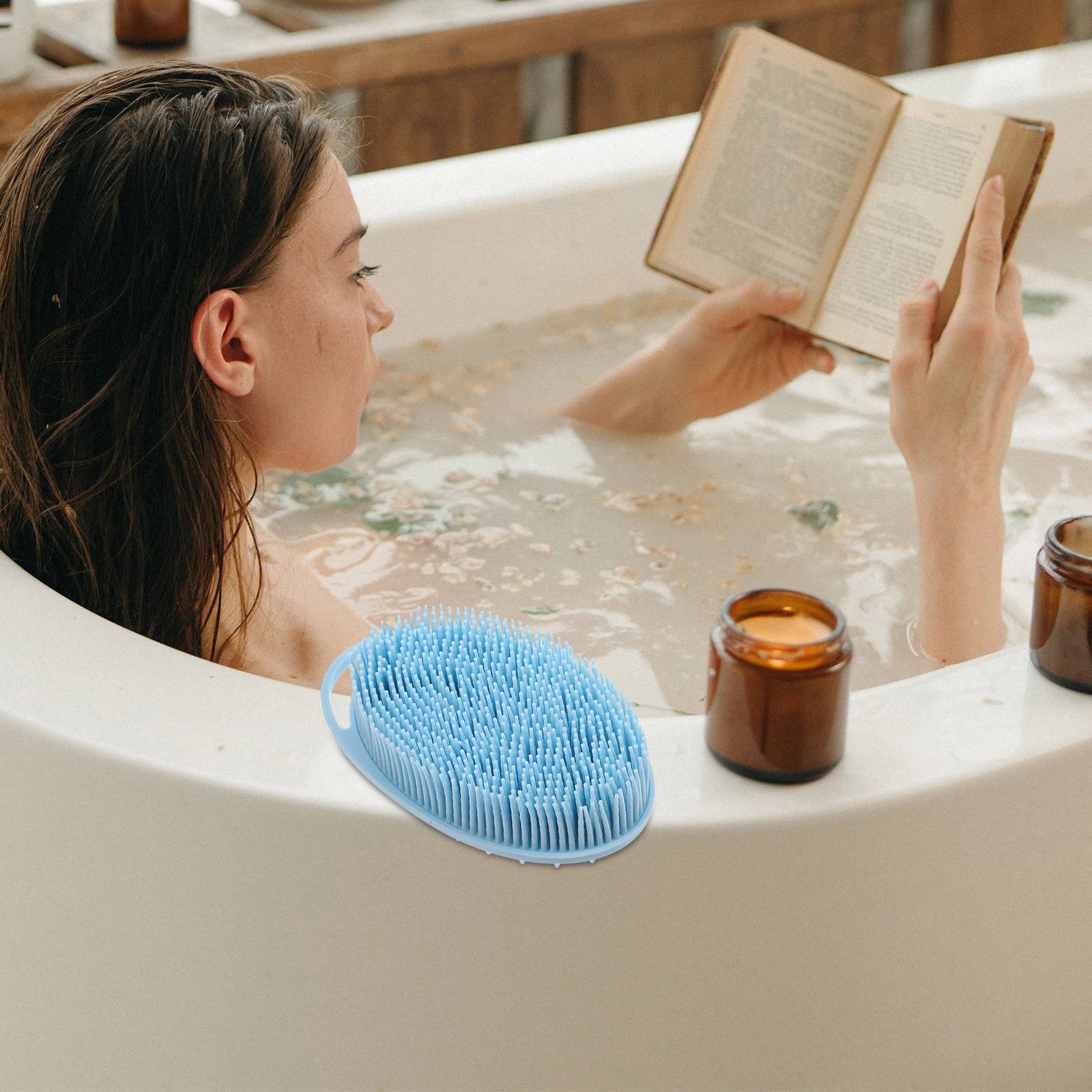 2Pcs Dual sided Silicone Bath Brush for Body Foot Scrubber in Shower Blue Green Set Hanging Storage Exfoliating Tool Body Wash
2Pcs Dual sided Silicone Bath Brush for Body Foot Scrubber in Shower Blue Green Set Hanging Storage Exfoliating Tool Body Wash