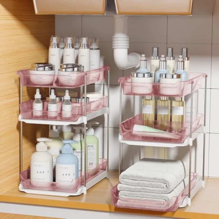 2 Pack 3-Tier Bathroom Under Sink Organizers and Storage, Multi-Purpose Stackable Pantry Organization and Storage, Pull Out Cle
2 Pack 3-Tier Bathroom Under Sink Organizers and Storage, Multi-Purpose Stackable Pantry Organization and Storage, Pull Out Cle