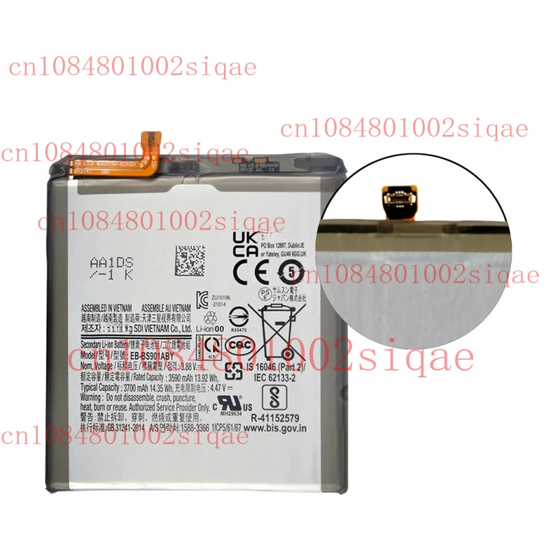 Новый сменный аккумулятор EB-BS901ABY для Samsung Galaxy S22 5G SM-S901U1 3590 мАч
Новый сменный аккумулятор EB-BS901ABY для Samsung Galaxy S22 5G SM-S901U1 3590 мАч