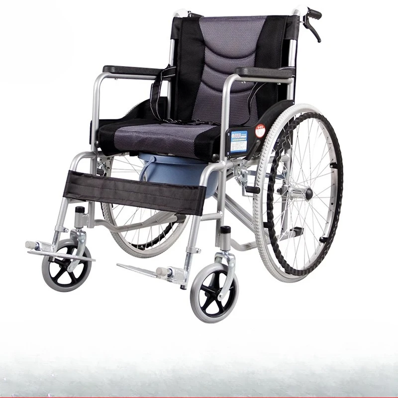 Wheelchair paralyzed elderly folding ultra-light small care with toilet multi-function
Wheelchair paralyzed elderly folding ultra-light small care with toilet multi-function