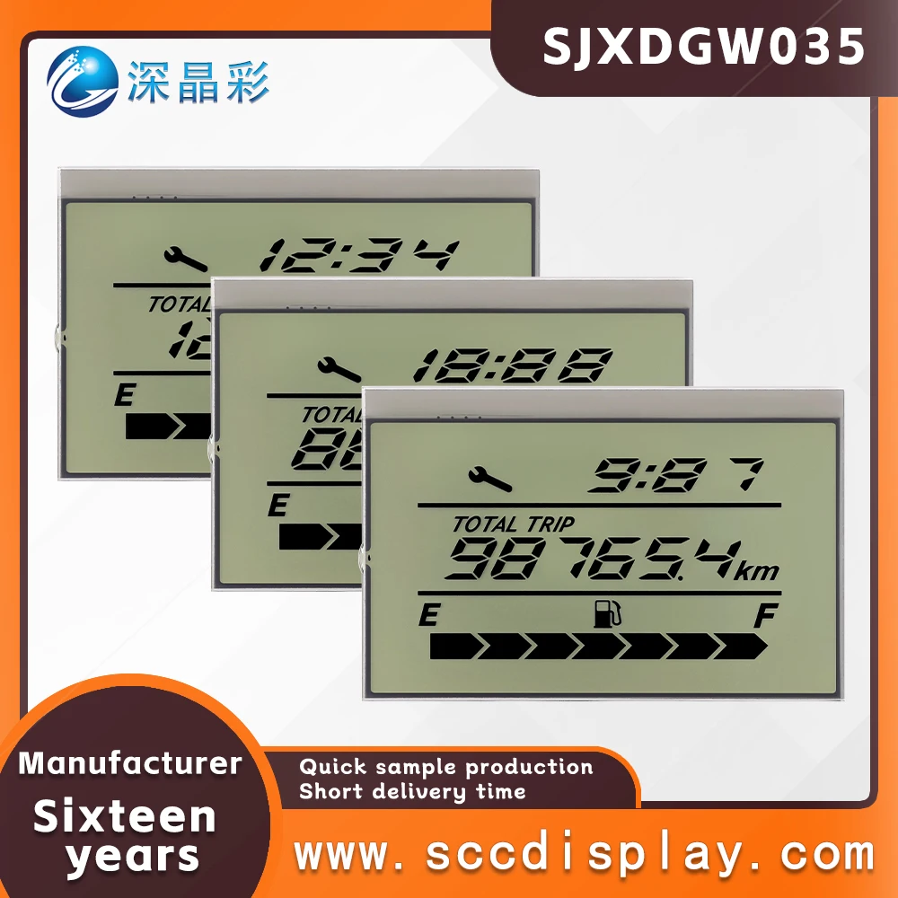 High cost-effective non-standard customized wide temperature LCD screen SJXDGW035 motorcycle anti glare HTN segment code screen
High cost-effective non-standard customized wide temperature LCD screen SJXDGW035 motorcycle anti glare HTN segment code screen