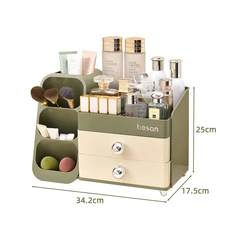 Cosmetics storage box, tabletop shelf, light luxury, high-end dressing table,eyeshadow, makeup brush, storage cylinder.
Cosmetics storage box, tabletop shelf, light luxury, high-end dressing table,eyeshadow, makeup brush, storage cylinder.