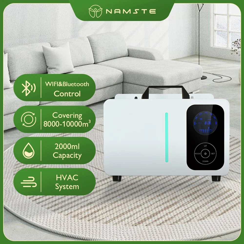 Namste Aroma Difuser 8000m³ Electric Aroma Essential Oil Large Fragrance Machine For Home HVAC System Scent Machine APP Control
Namste Aroma Difuser 8000m³ Electric Aroma Essential Oil Large Fragrance Machine For Home HVAC System Scent Machine APP Control