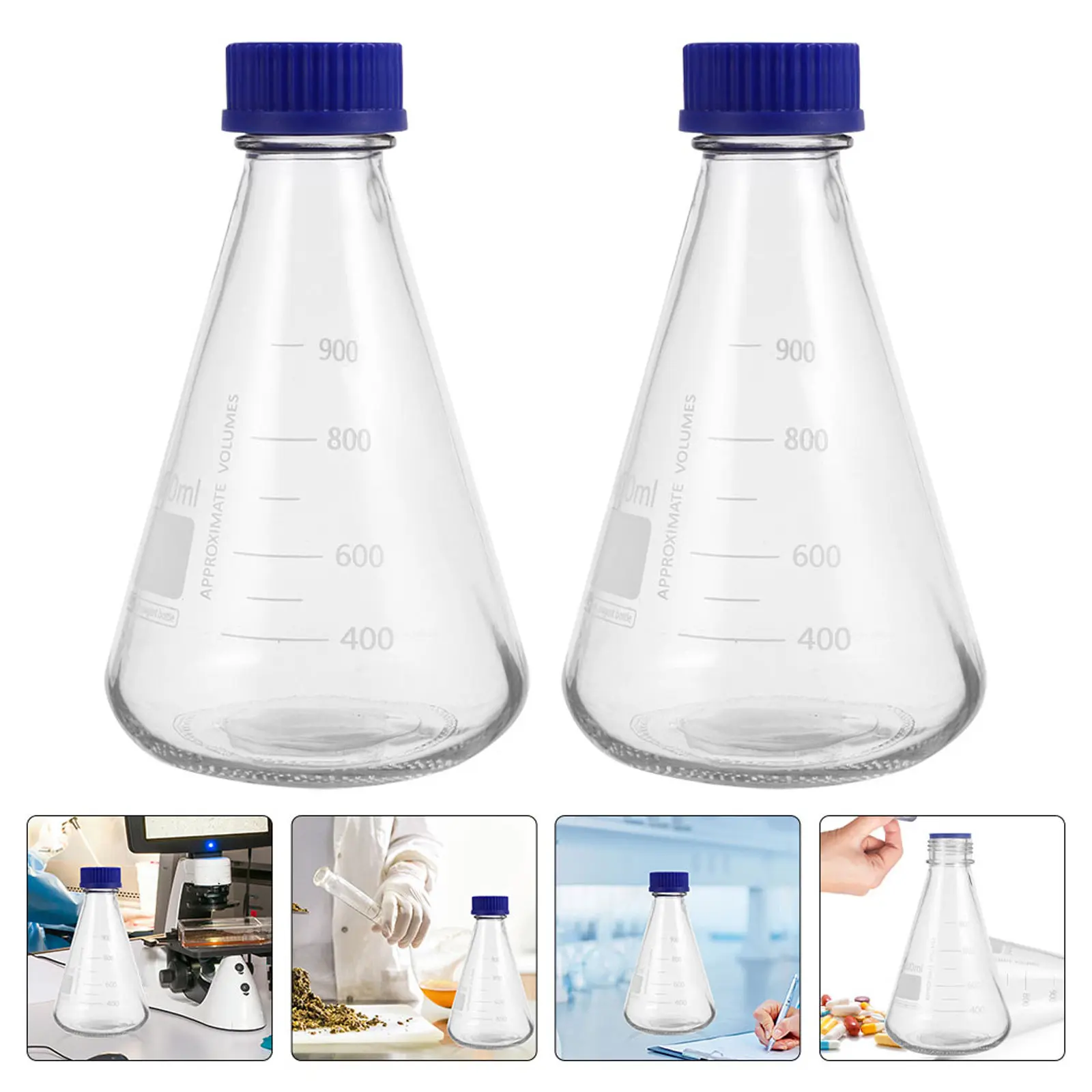 2Pcs 1000Ml Glass Conical Flasks Smooth Rounded Edges No Bubbles Burrs for Chemistry Class Experiments Lab Tools Experiment
2Pcs 1000Ml Glass Conical Flasks Smooth Rounded Edges No Bubbles Burrs for Chemistry Class Experiments Lab Tools Experiment
