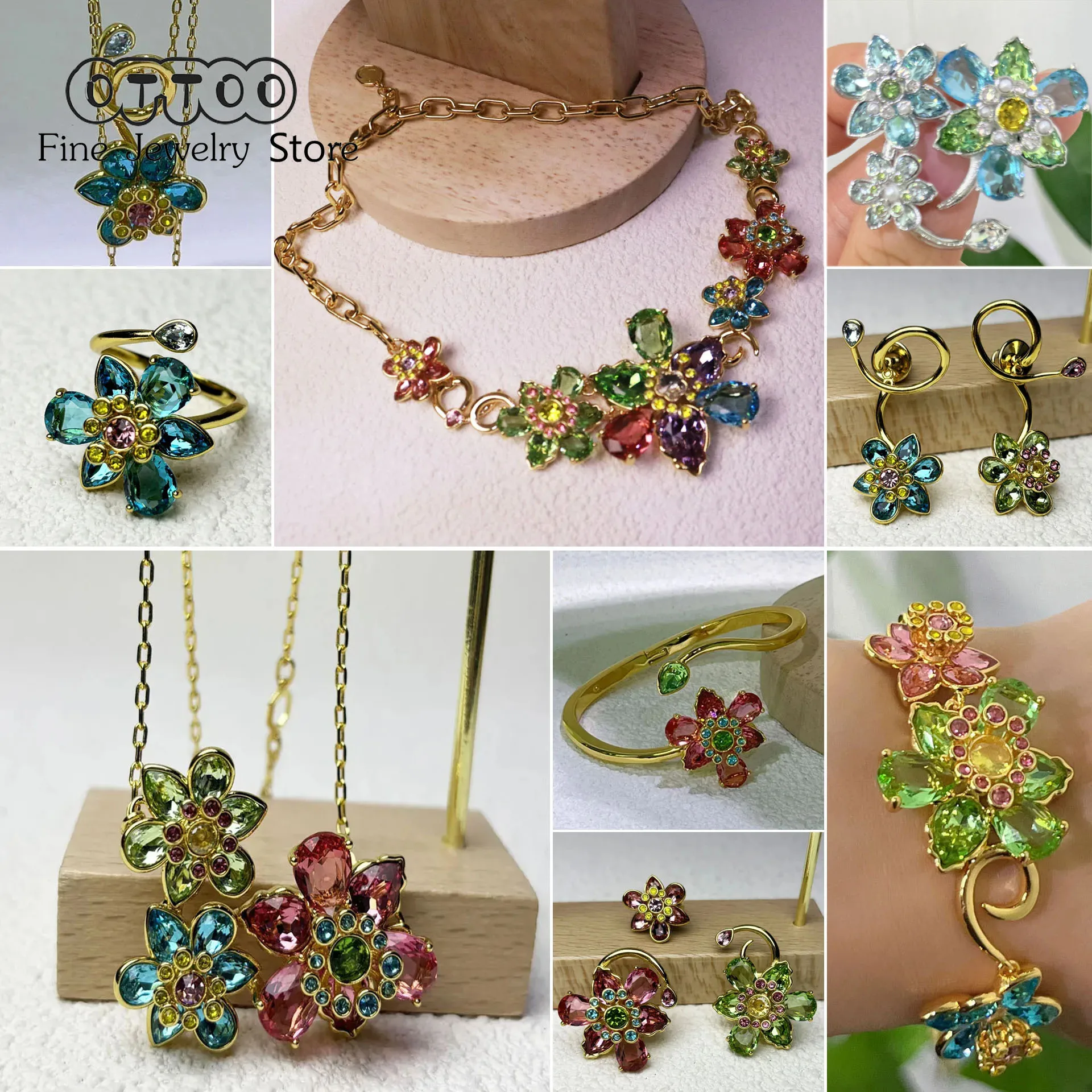 Original Charms New Fine Jewelry Set Three Flowers Earrings Pink Necklace Bracelet Rings for Women Romantic Accessories
Original Charms New Fine Jewelry Set Three Flowers Earrings Pink Necklace Bracelet Rings for Women Romantic Accessories