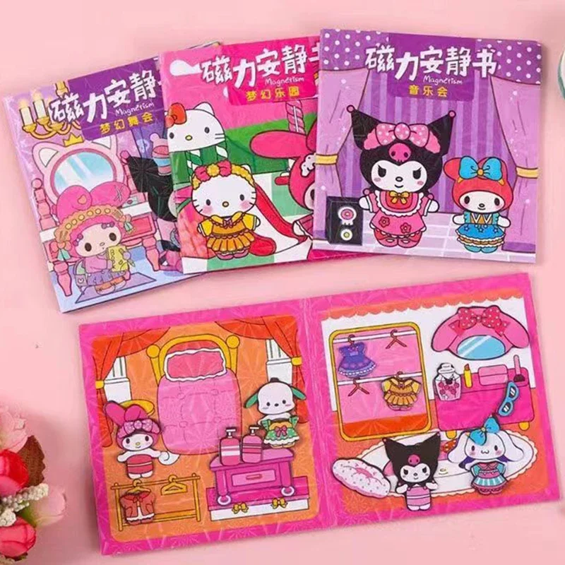 Новые 4 шт. Mymelody Kuromi Cinnamoroll тихая книга Sanrio ручной работы DIY магнитные наклейки мультфильм Kawaii детские игрушки-головоломки
Новые 4 шт. Mymelody Kuromi Cinnamoroll тихая книга Sanrio ручной работы DIY магнитные наклейки мультфильм Kawaii детские игрушки-головоломки