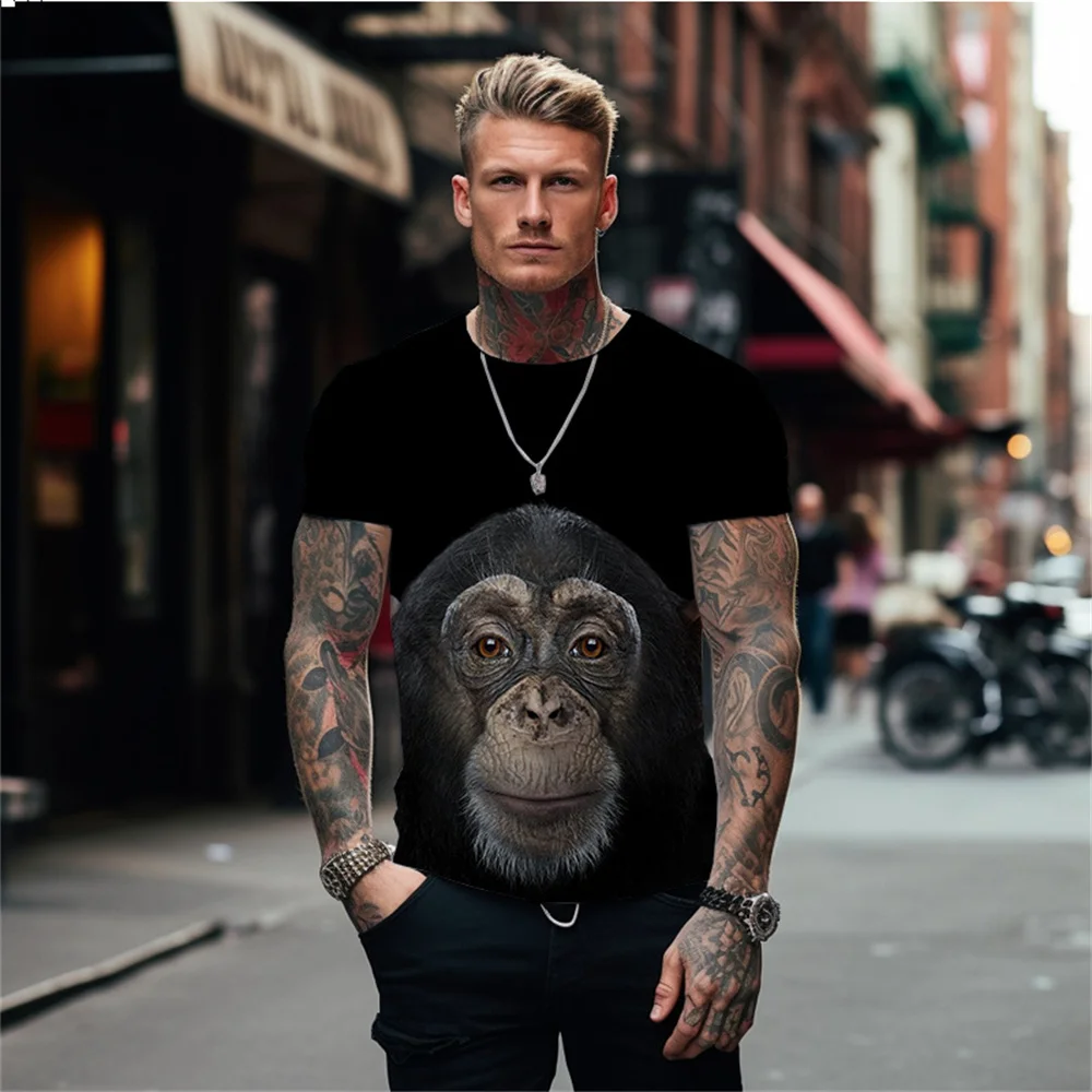 Brand New Men's T-Shirt Fashion 3D Gorilla Printing Round Neck Short Sleeve Summer Unisex Street Casual Tops Funny T-Shirts
Brand New Men's T-Shirt Fashion 3D Gorilla Printing Round Neck Short Sleeve Summer Unisex Street Casual Tops Funny T-Shirts