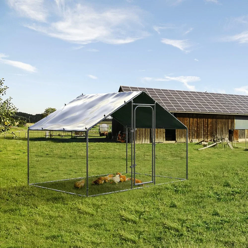 Chicken Pen/Cage Walk-in Chickens House Poultry Cage with Waterproof and Anti-UV Cover, Chicken Coop Metal Chicken Run for Yard
Chicken Pen/Cage Walk-in Chickens House Poultry Cage with Waterproof and Anti-UV Cover, Chicken Coop Metal Chicken Run for Yard