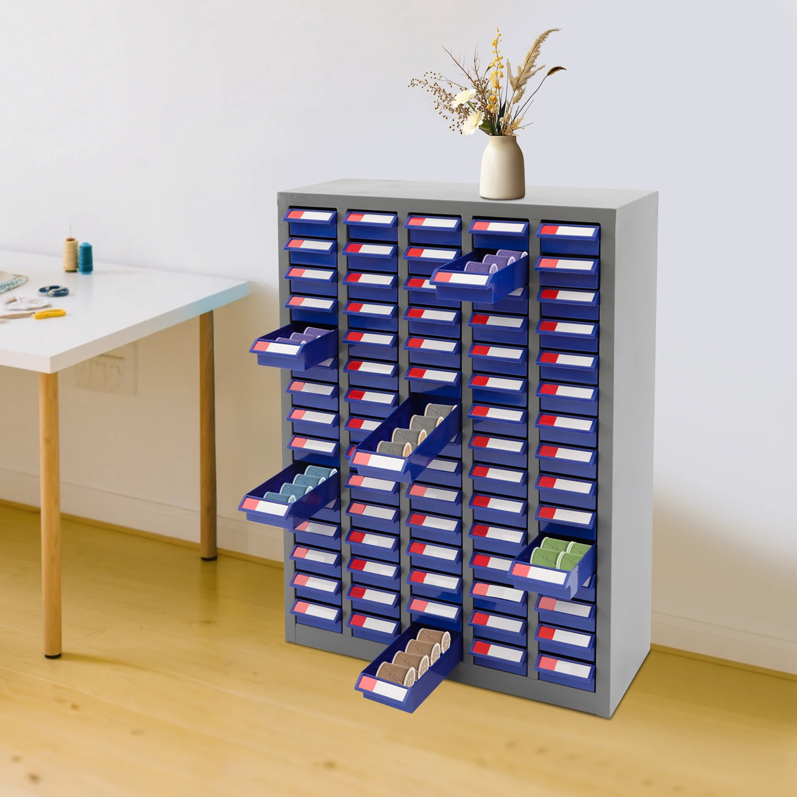 75 Drawer Parts Organizer Tool Cabinet Blue Heavy Duty Steel Storage Box for Garage Office Workshop
75 Drawer Parts Organizer Tool Cabinet Blue Heavy Duty Steel Storage Box for Garage Office Workshop