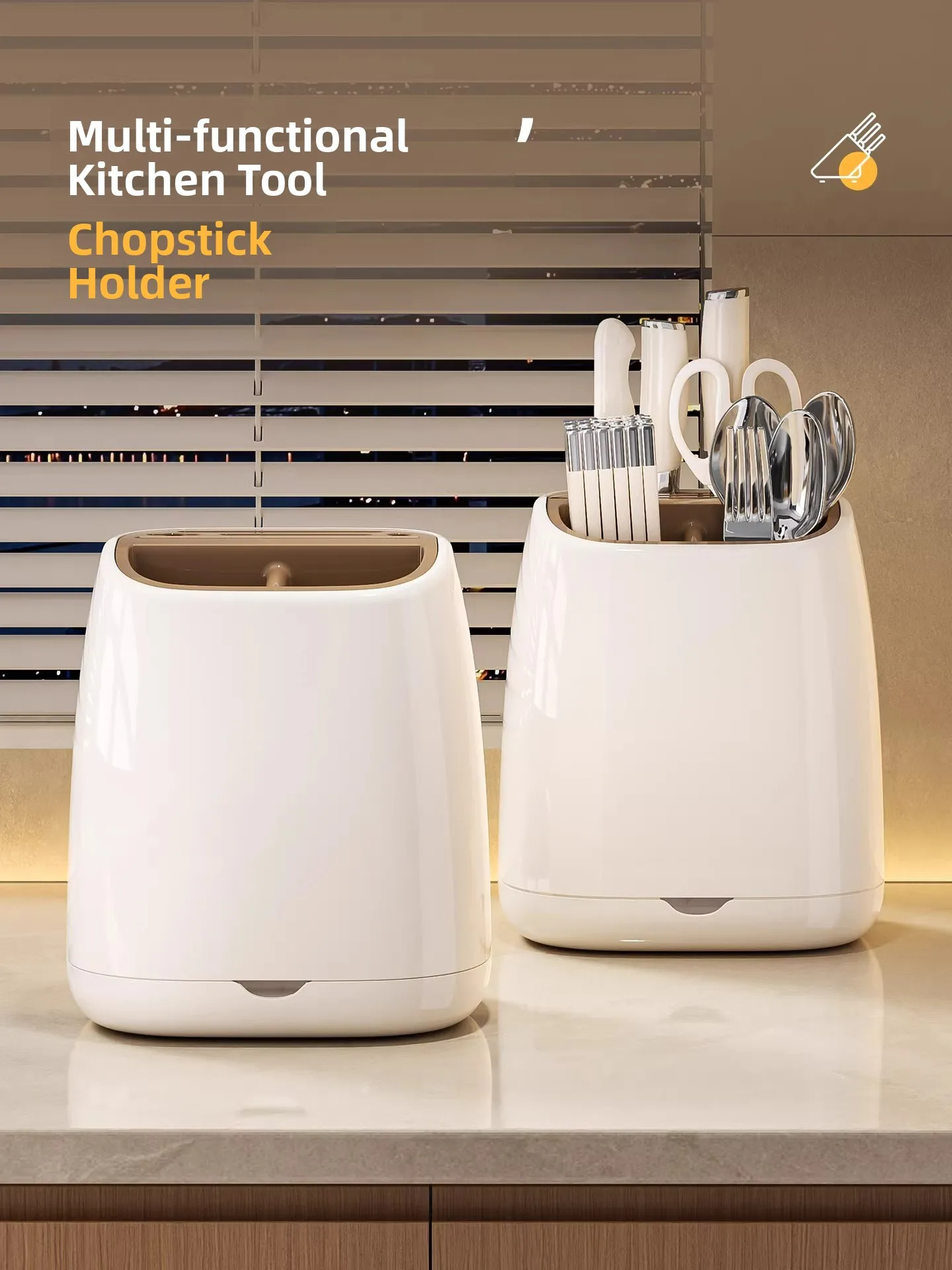 Kitchen Multi-Function Knife Holder Storage Rack Chopsticks Organizer Countertop Cutlery Storage Rack Integrated Design
Kitchen Multi-Function Knife Holder Storage Rack Chopsticks Organizer Countertop Cutlery Storage Rack Integrated Design