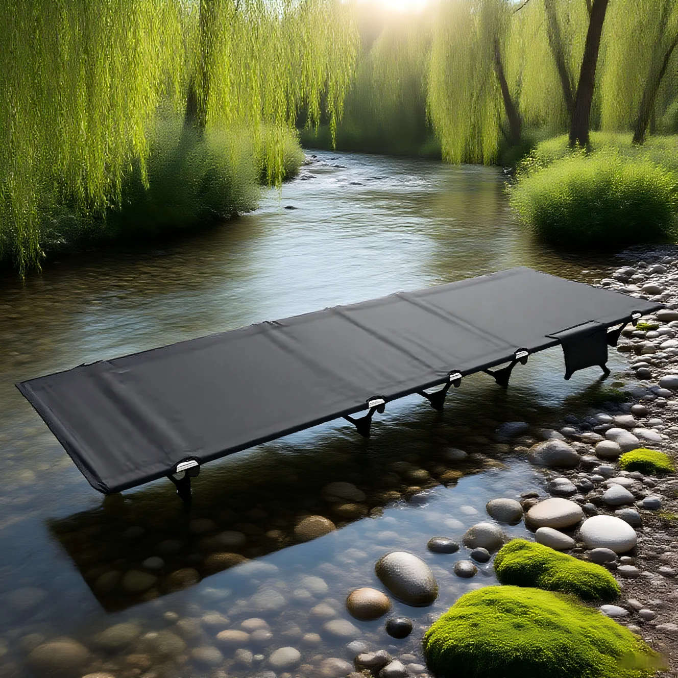 Modern Ultra-Light Portable Camping Bed with 600D Oxford Fabric and Aluminum Frame
Modern Ultra-Light Portable Camping Bed with 600D Oxford Fabric and Aluminum Frame