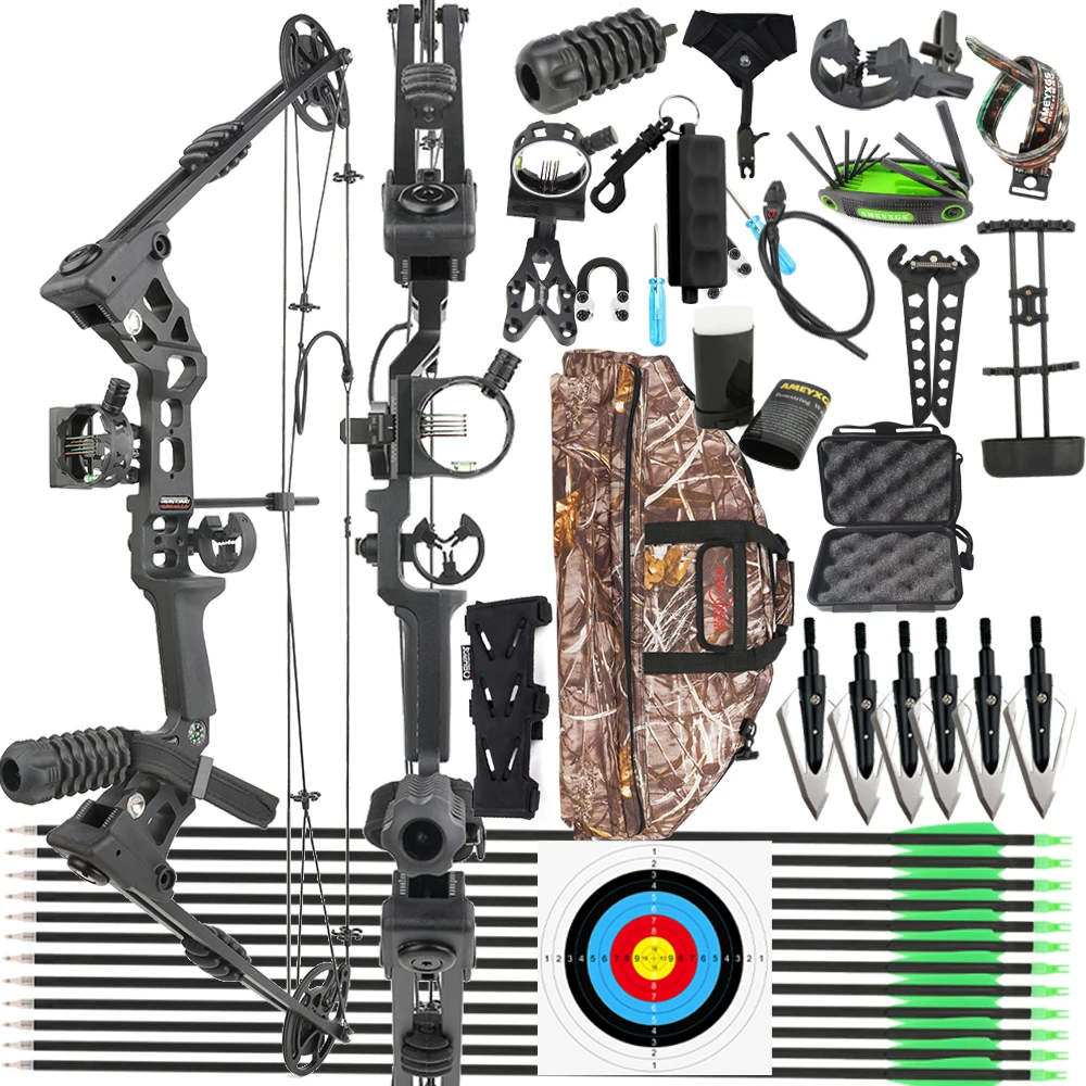 20-70 Lbs Compound Bow Carbon Arrow Pulley Bow Powerful Metal Alloy Riser Right Hand Archery Shooting Targeting Hunting Bow
20-70 Lbs Compound Bow Carbon Arrow Pulley Bow Powerful Metal Alloy Riser Right Hand Archery Shooting Targeting Hunting Bow