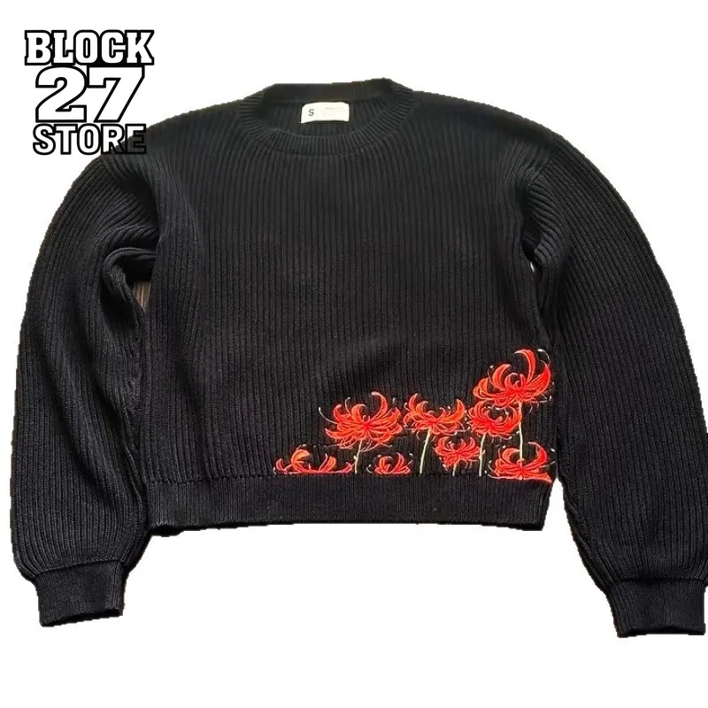 Mens Sweater Harajuku Y2K Vintage Streetwear Floral Knit Pullover Loose Fit Autumn Winter Hip Hop Casual Retro Fashion Trend New
Mens Sweater Harajuku Y2K Vintage Streetwear Floral Knit Pullover Loose Fit Autumn Winter Hip Hop Casual Retro Fashion Trend New