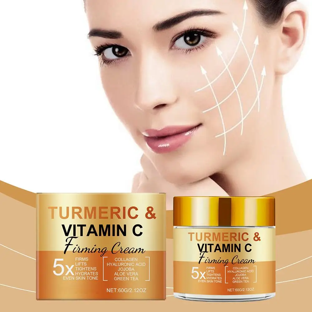 60g Turmeric VC Face Cream Smooth Wrinkle Moisturizing Whitening Firming Repairing Cream Collagen Skincare Lightening Smoot T6Z5
60g Turmeric VC Face Cream Smooth Wrinkle Moisturizing Whitening Firming Repairing Cream Collagen Skincare Lightening Smoot T6Z5