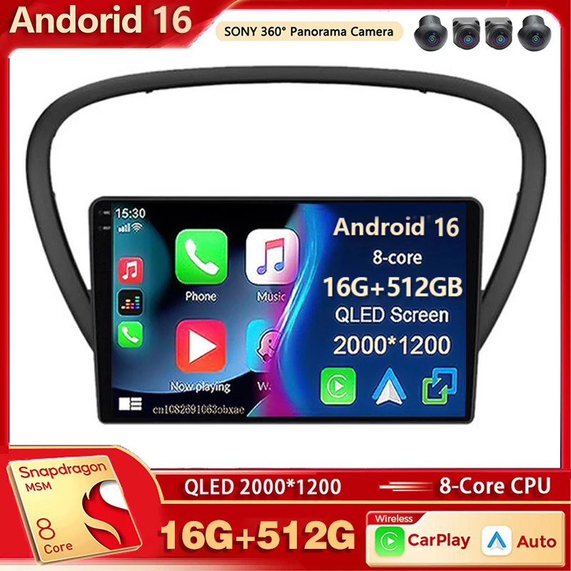 Android 16 Car Radio Multimedia Player For Peugeot 607 2004-2010 Auto Carplay Car Stereo DSP wifi+4G Ai voice 2 Din BT Head Unit
Android 16 Car Radio Multimedia Player For Peugeot 607 2004-2010 Auto Carplay Car Stereo DSP wifi+4G Ai voice 2 Din BT Head Unit