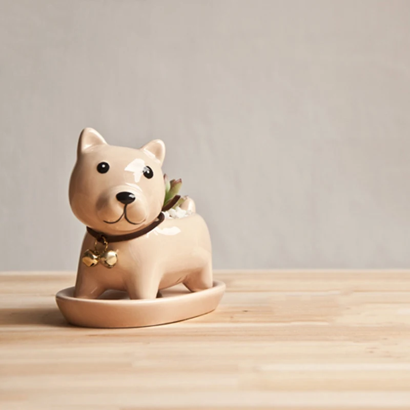 Ceramic Puppy Miniatures Flower Pot Cute Modern Courtyard Figurines Originality Garden Home Decoration Crafts Statuette FYFM
Ceramic Puppy Miniatures Flower Pot Cute Modern Courtyard Figurines Originality Garden Home Decoration Crafts Statuette FYFM