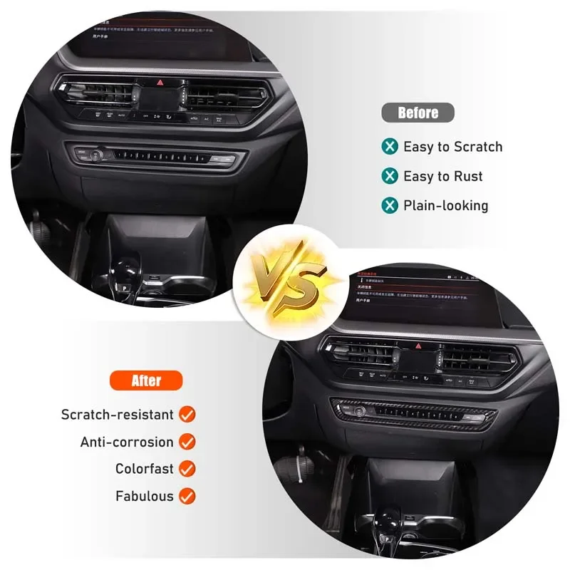 For BMW 1 2 Series F40 F44 2020-2024 ABS Carbon Fiber Car Center Control Panel Volume Knob Frame Cover Trim Auto Accessories
For BMW 1 2 Series F40 F44 2020-2024 ABS Carbon Fiber Car Center Control Panel Volume Knob Frame Cover Trim Auto Accessories