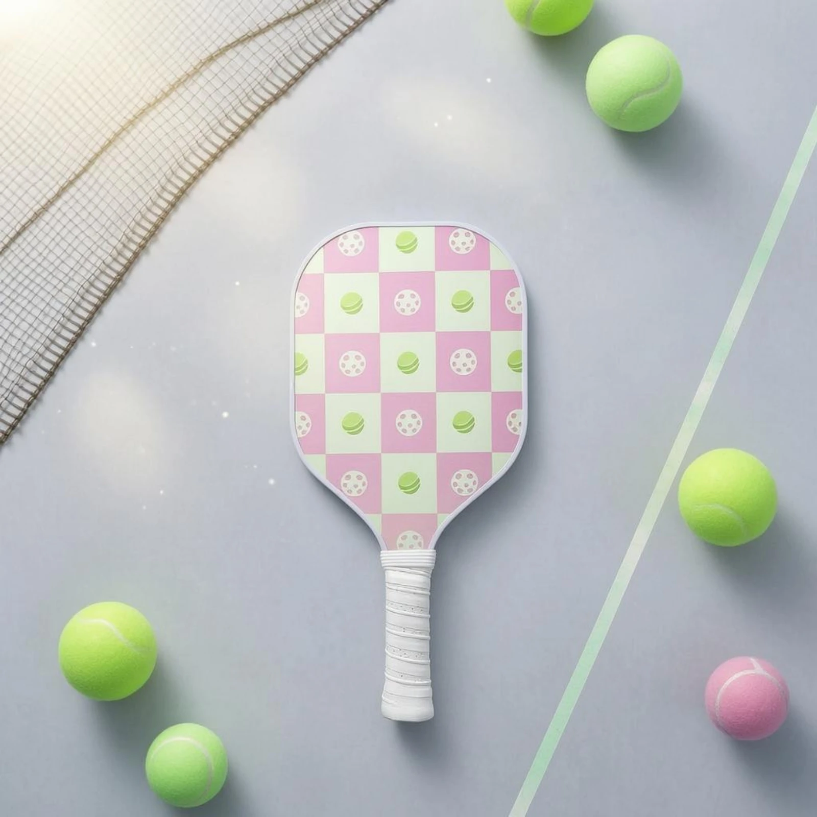 Pink Checkered Pickleball Paddle Anti-Slip 9-Layer Wood Pickleball Paddle Court Gear Textured Grip Long-Lasting
Pink Checkered Pickleball Paddle Anti-Slip 9-Layer Wood Pickleball Paddle Court Gear Textured Grip Long-Lasting
