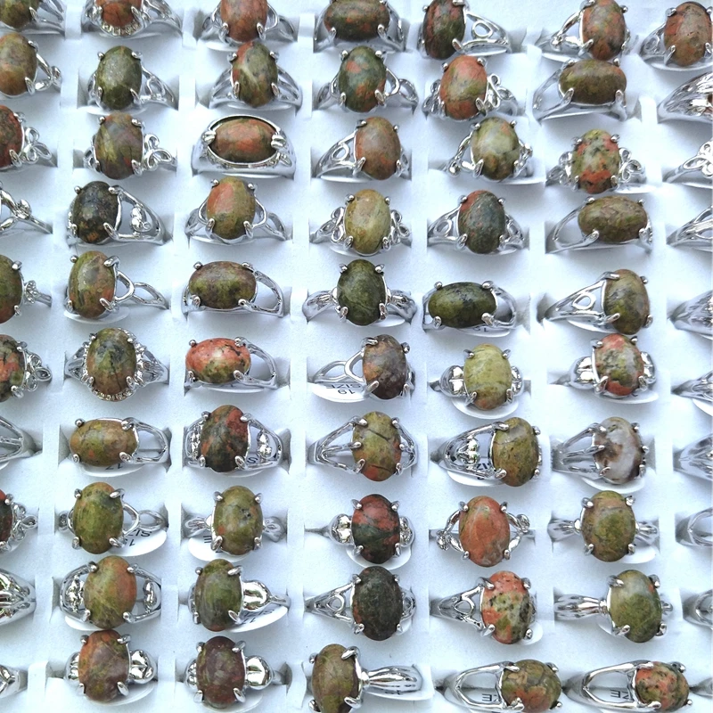 Mixed Lot Natural unakite Rings Semi Precious Stone Women's Ring 50pcs/lot For Women
Mixed Lot Natural unakite Rings Semi Precious Stone Women's Ring 50pcs/lot For Women