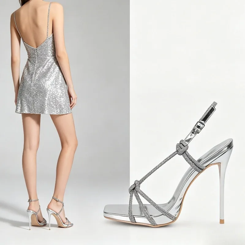 2026 New Silver Bling Rhinestone Crystal Women Sandals Sexy Open Toe Buckle Strap Thin Heels Dress Party Shoes Zapato De Mujer
2026 New Silver Bling Rhinestone Crystal Women Sandals Sexy Open Toe Buckle Strap Thin Heels Dress Party Shoes Zapato De Mujer