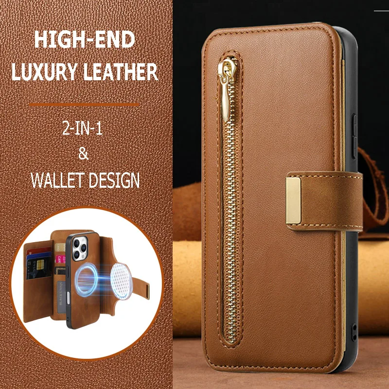 Кожаный флип-чехол с магнитом для iPhone 16e 16 15 14 13 12 11 Pro Max Xs Xr 7 8 Plus, роскошный чехол 2IN1, съемный чехол на молнии для карт
Кожаный флип-чехол с магнитом для iPhone 16e 16 15 14 13 12 11 Pro Max Xs Xr 7 8 Plus, роскошный чехол 2IN1, съемный чехол на молнии для карт