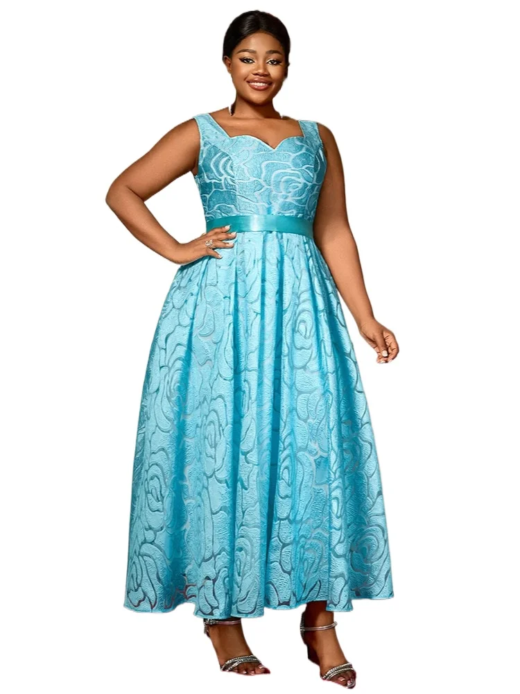 Plus Size Jacquard Midi Dress for Women Vintage Sleeveless Belted Waist Elegant A Line V Neck for Cocktail Formal Party Wedding
Plus Size Jacquard Midi Dress for Women Vintage Sleeveless Belted Waist Elegant A Line V Neck for Cocktail Formal Party Wedding