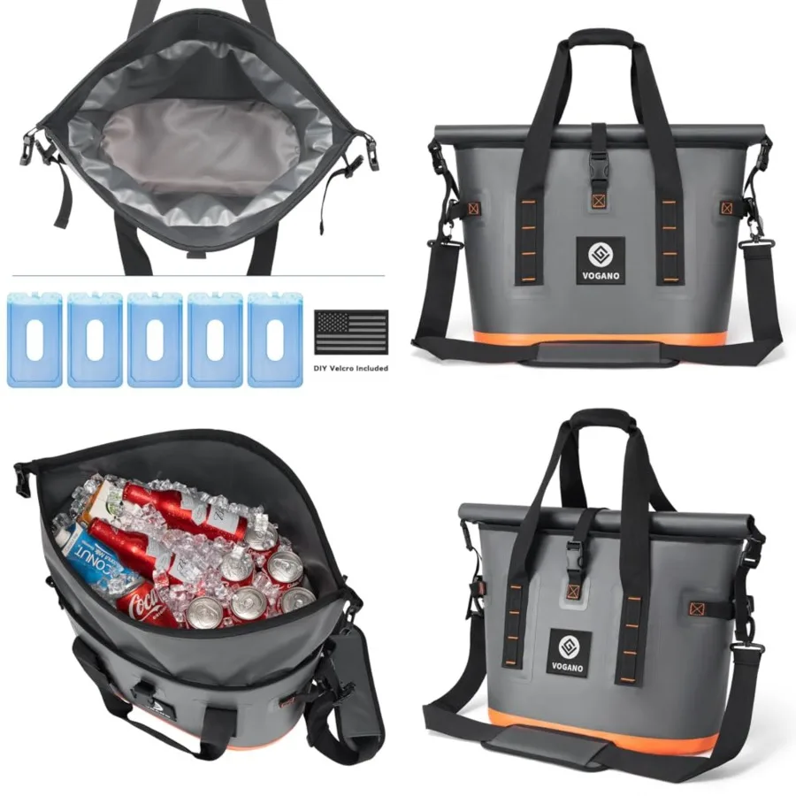 Soft Cooler - Insulated Leak-Proof Large Cooler with Roll-Top Waterproof Seal Portable Ice Chest for Camping, Beach, Travel, Pi
Soft Cooler - Insulated Leak-Proof Large Cooler with Roll-Top Waterproof Seal Portable Ice Chest for Camping, Beach, Travel, Pi