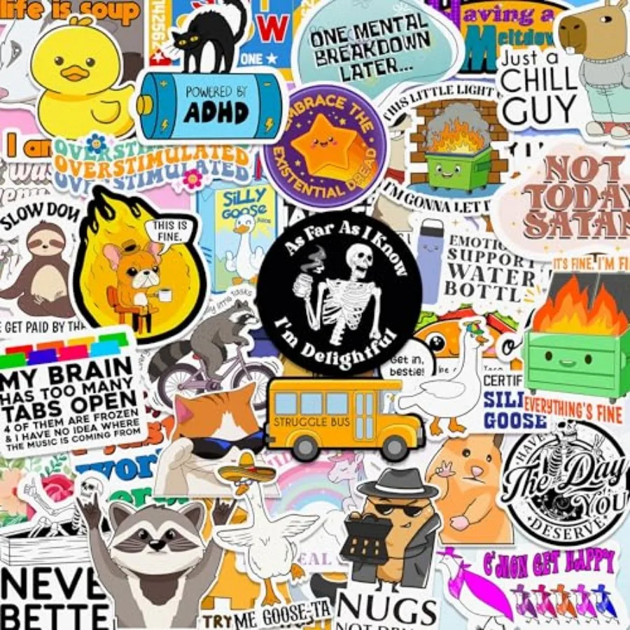 225PCS Funny Hot Mess Xpress Sticker Pack by - Holographic Stickers for Adults, Waterproof Vinyl Sarcastic Relatable Meme Decal
225PCS Funny Hot Mess Xpress Sticker Pack by - Holographic Stickers for Adults, Waterproof Vinyl Sarcastic Relatable Meme Decal