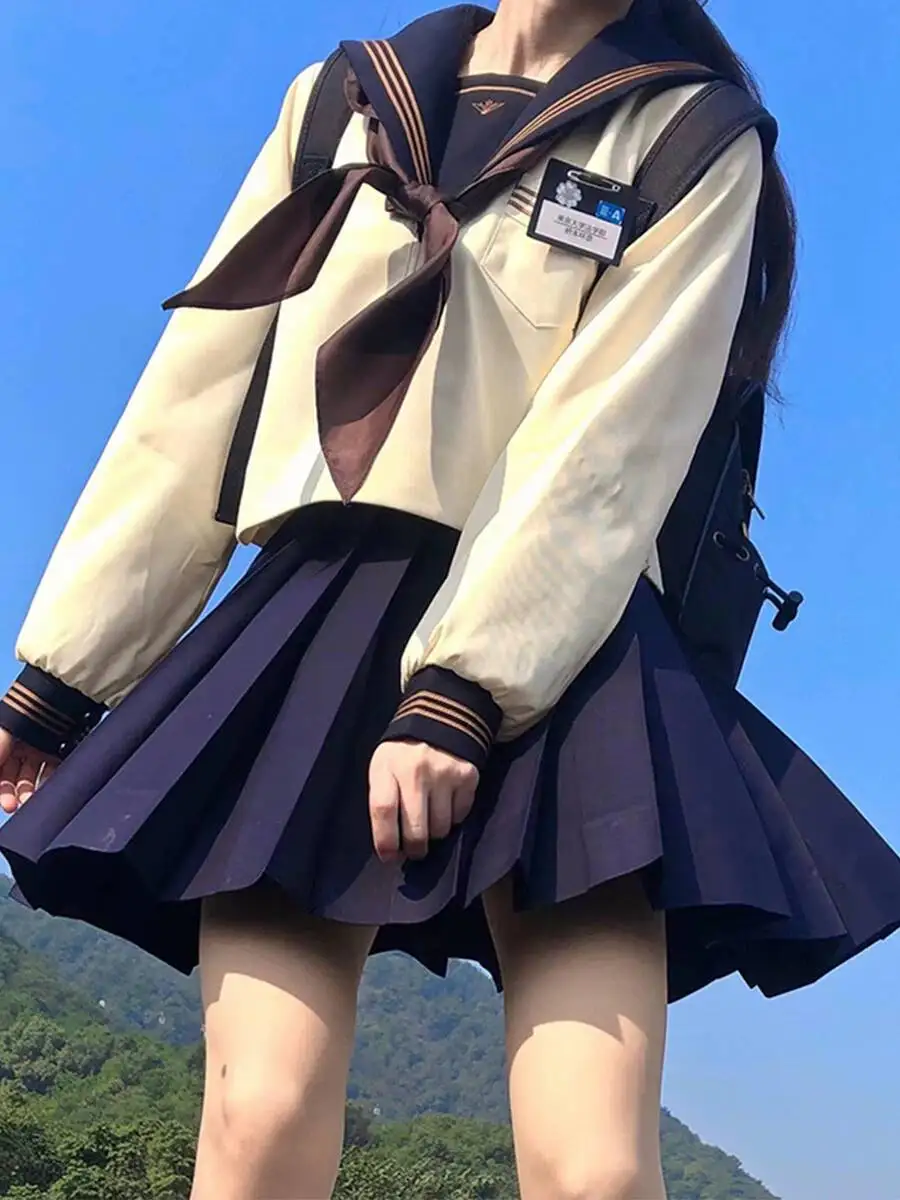 Japanese School Uniform Women 2026 New Girls Short Sleeve Sailor Outfit Preppy Style Pleated Skirt Two Piece Set For Teen Kids
Japanese School Uniform Women 2026 New Girls Short Sleeve Sailor Outfit Preppy Style Pleated Skirt Two Piece Set For Teen Kids
