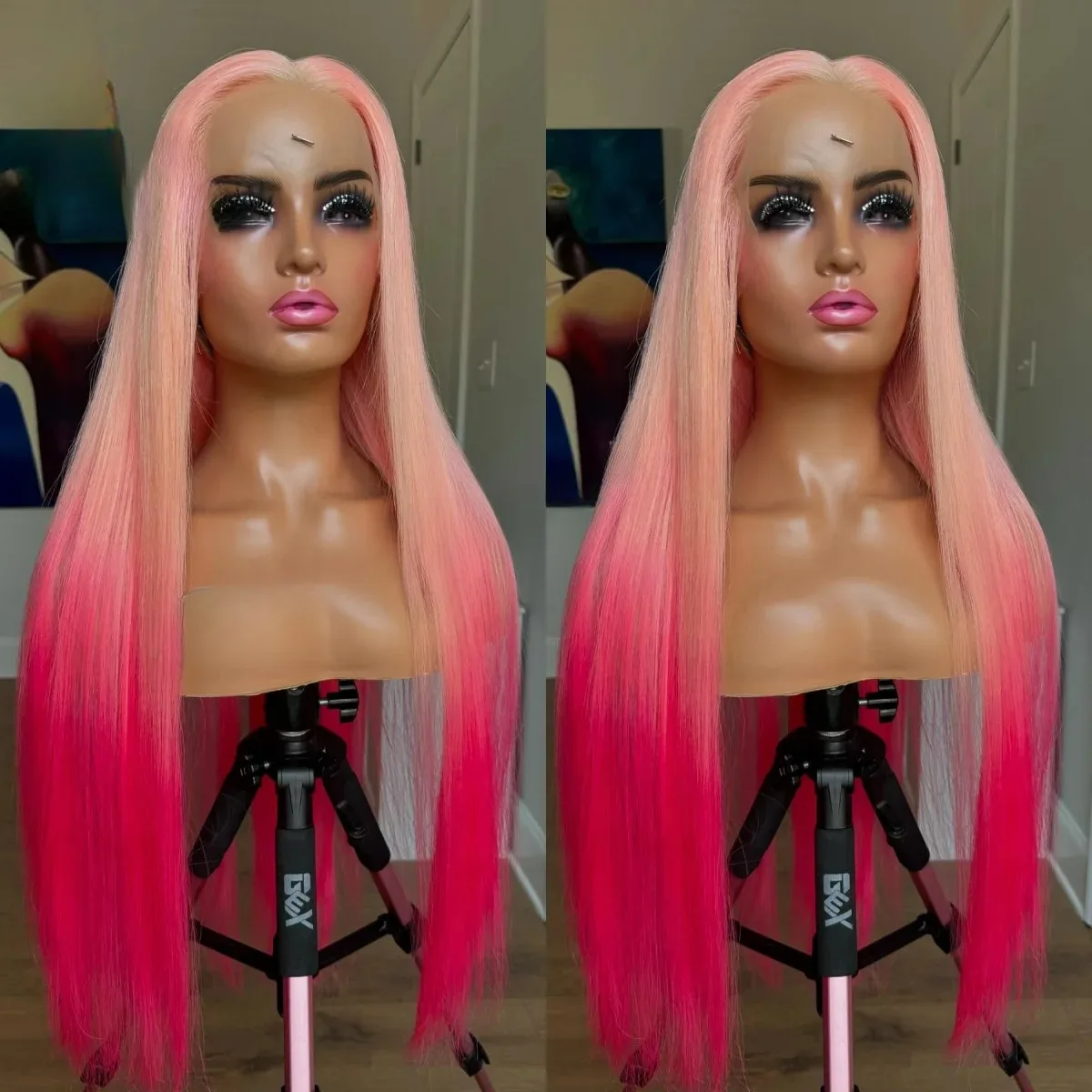 Ombre Pink Wig Straight Lace Front Wig 13x4 Transparent Lace Frontal Wig Pre Plucked Rose Pink Synthetic for Wemon парик
Ombre Pink Wig Straight Lace Front Wig 13x4 Transparent Lace Frontal Wig Pre Plucked Rose Pink Synthetic for Wemon парик
