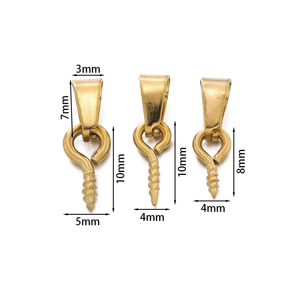 20pcs/lot Stainless Steel Screw Eye Pins Bail Top Drilled Beads Pendant Connectors for DIY Jewelry Making
20pcs/lot Stainless Steel Screw Eye Pins Bail Top Drilled Beads Pendant Connectors for DIY Jewelry Making
