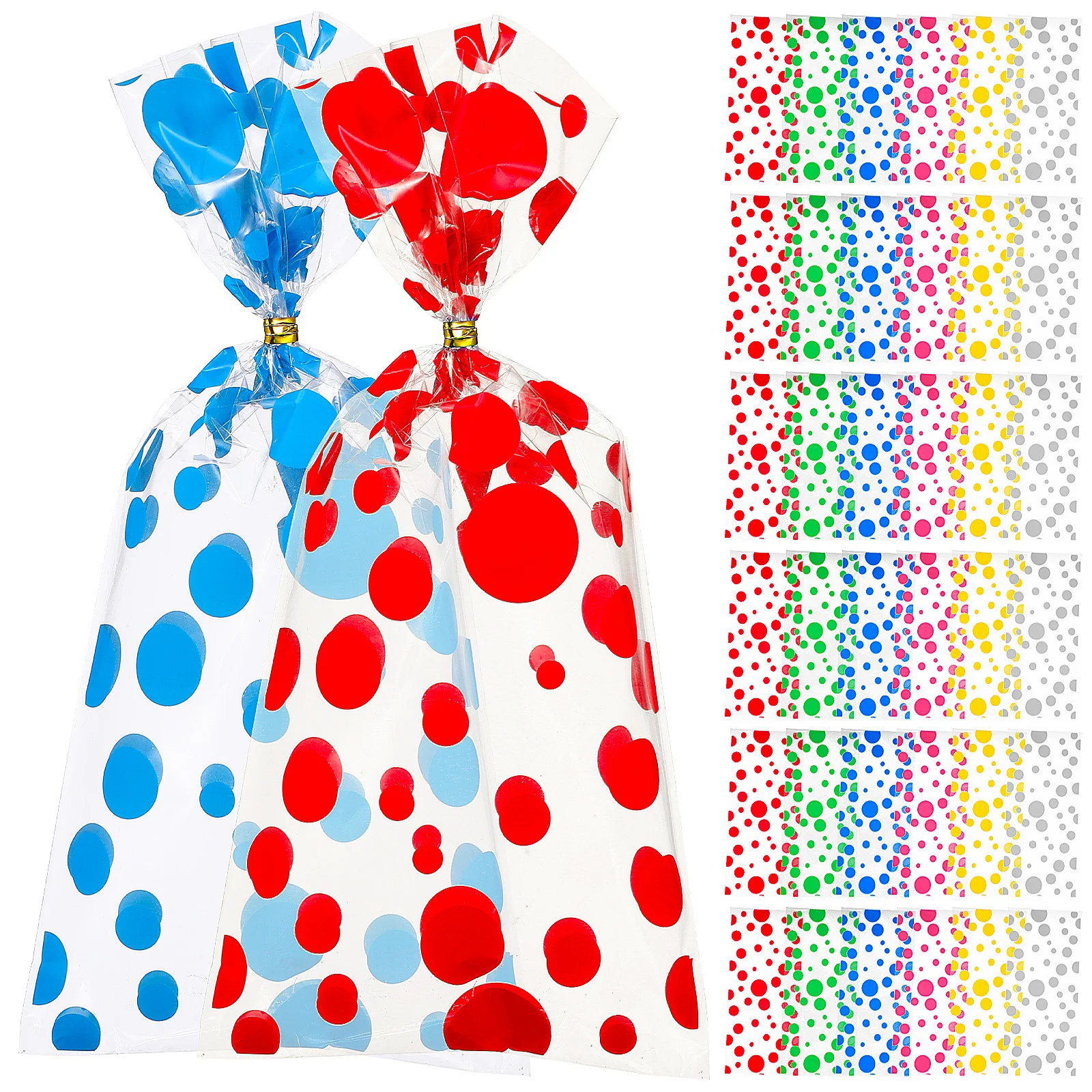 100 Pieces Transparent Snack Mixed Color Dots Pattern C y Birthday Goodie Gift Treat Bags Party Favor Bags Cookies Container 
100 Pieces Transparent Snack Mixed Color Dots Pattern C y Birthday Goodie Gift Treat Bags Party Favor Bags Cookies Container