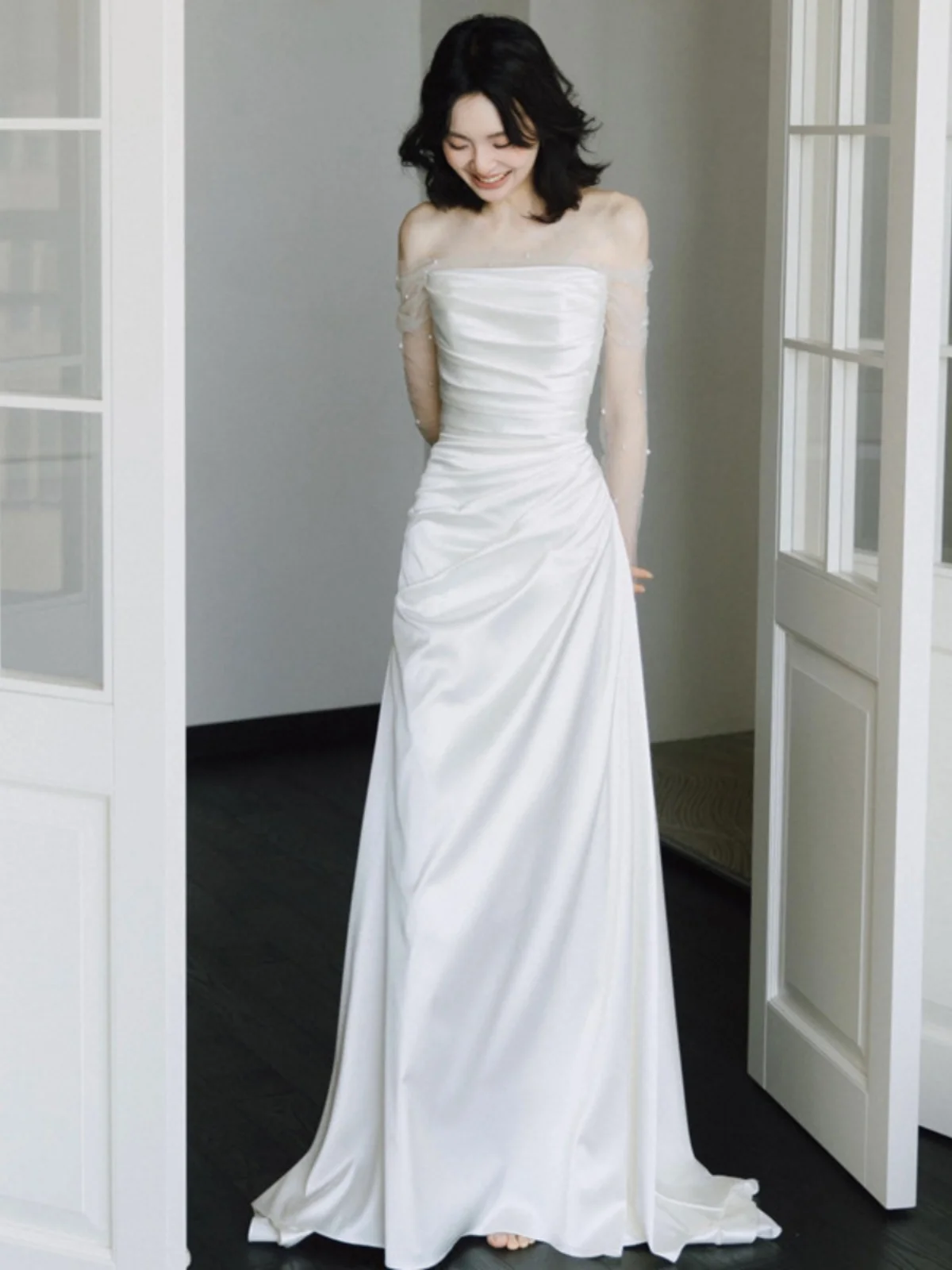 Elegant One-Shoulder Wedding Dress Simple Travel Photography White Slimming High-End Feel New Bride Marriage Super Fairy Gree...
Elegant One-Shoulder Wedding Dress Simple Travel Photography White Slimming High-End Feel New Bride Marriage Super Fairy Gree...