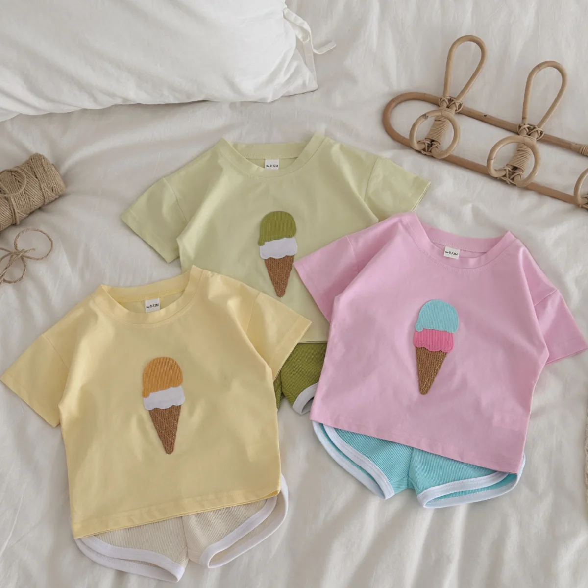 Toddler Baby Summer Casual Clothes Sets Ice Cream Patch Short Sleeve T-shirt Tops+Shorts Boys Girls Clothes 2Pcs Set Clothes
Toddler Baby Summer Casual Clothes Sets Ice Cream Patch Short Sleeve T-shirt Tops+Shorts Boys Girls Clothes 2Pcs Set Clothes