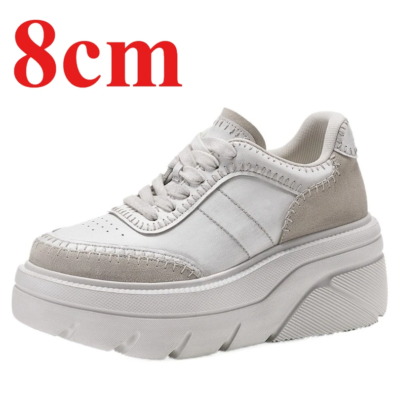Модные городские уличные туфли, увеличивающие рост, женские туфли на толстой подошве в стиле ретро, повседневная белая спортивная обувь из натуральной кожи
Модные городские уличные туфли, увеличивающие рост, женские туфли на толстой подошве в стиле ретро, повседневная белая спортивная обувь из натуральной кожи