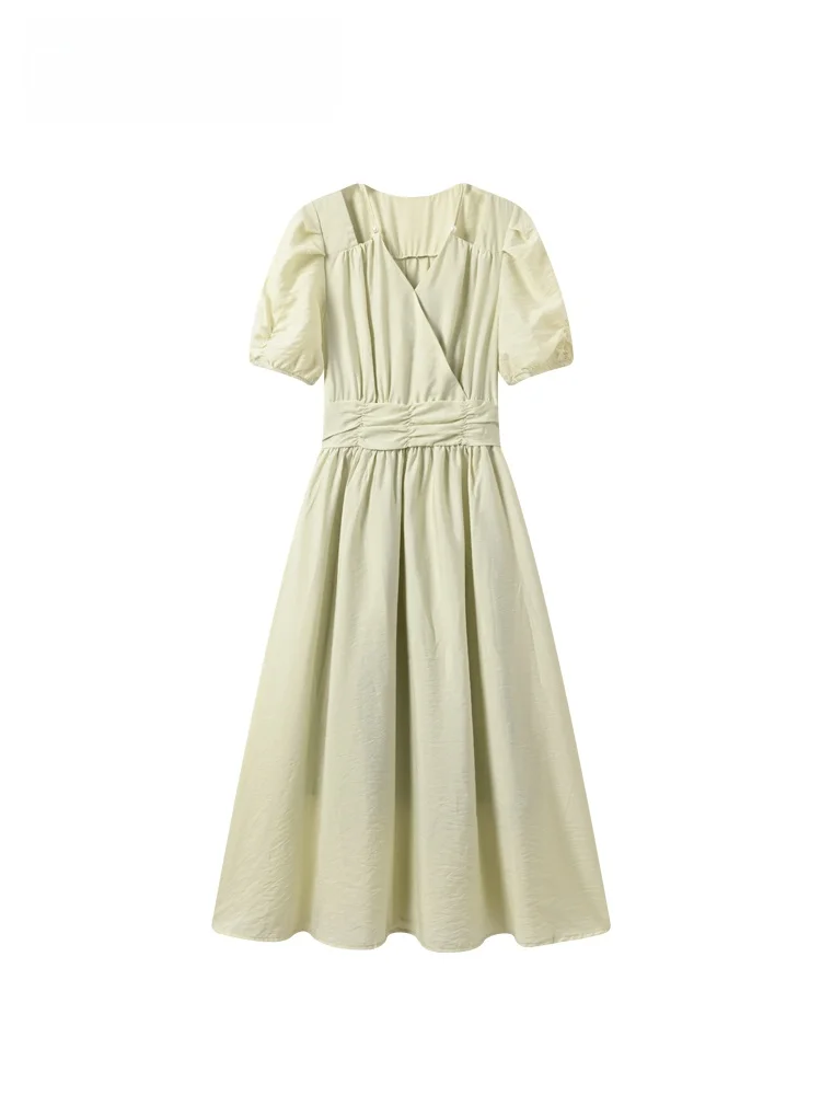 Summer New Style V-Neck Short Sleeve Women's Dress Waist-Cinching Maxi Dress for plus Size Fashionable City Walk French Style
Summer New Style V-Neck Short Sleeve Women's Dress Waist-Cinching Maxi Dress for plus Size Fashionable City Walk French Style