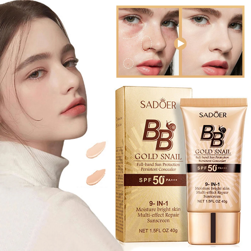 40g Gold-Snail Sunscreen Bb Cream,Waterproof Sunscreen Makeup Base,Anti-Aging-Foundation SPF50 Moisturizing Repair Cream
40g Gold-Snail Sunscreen Bb Cream,Waterproof Sunscreen Makeup Base,Anti-Aging-Foundation SPF50 Moisturizing Repair Cream