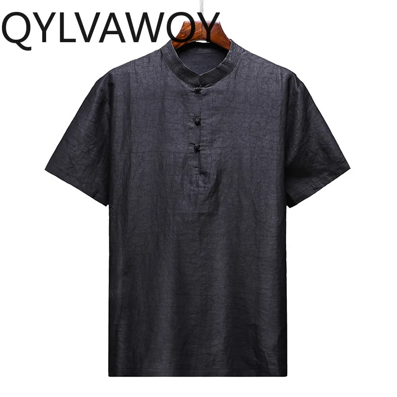 QYLVAWOY 100% Mulberry Silk Men's Shirts Black Shirt Short Sleeve Summer Shirts for Men Clothing Chinese Style Футболка Мужская
QYLVAWOY 100% Mulberry Silk Men's Shirts Black Shirt Short Sleeve Summer Shirts for Men Clothing Chinese Style Футболка Мужская