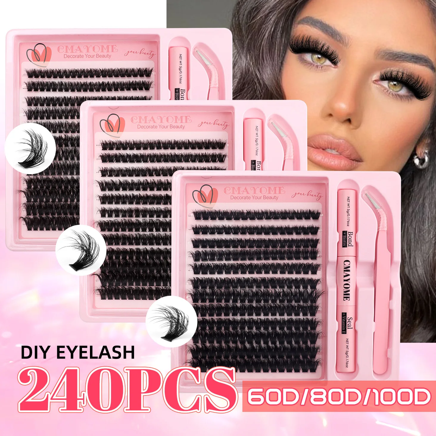 240 Cluster Single D-Curve Fluffy False Eyelashes 60D/80D/100D Segmented Popular Full And Natural Look Artificial Eyelashes
240 Cluster Single D-Curve Fluffy False Eyelashes 60D/80D/100D Segmented Popular Full And Natural Look Artificial Eyelashes