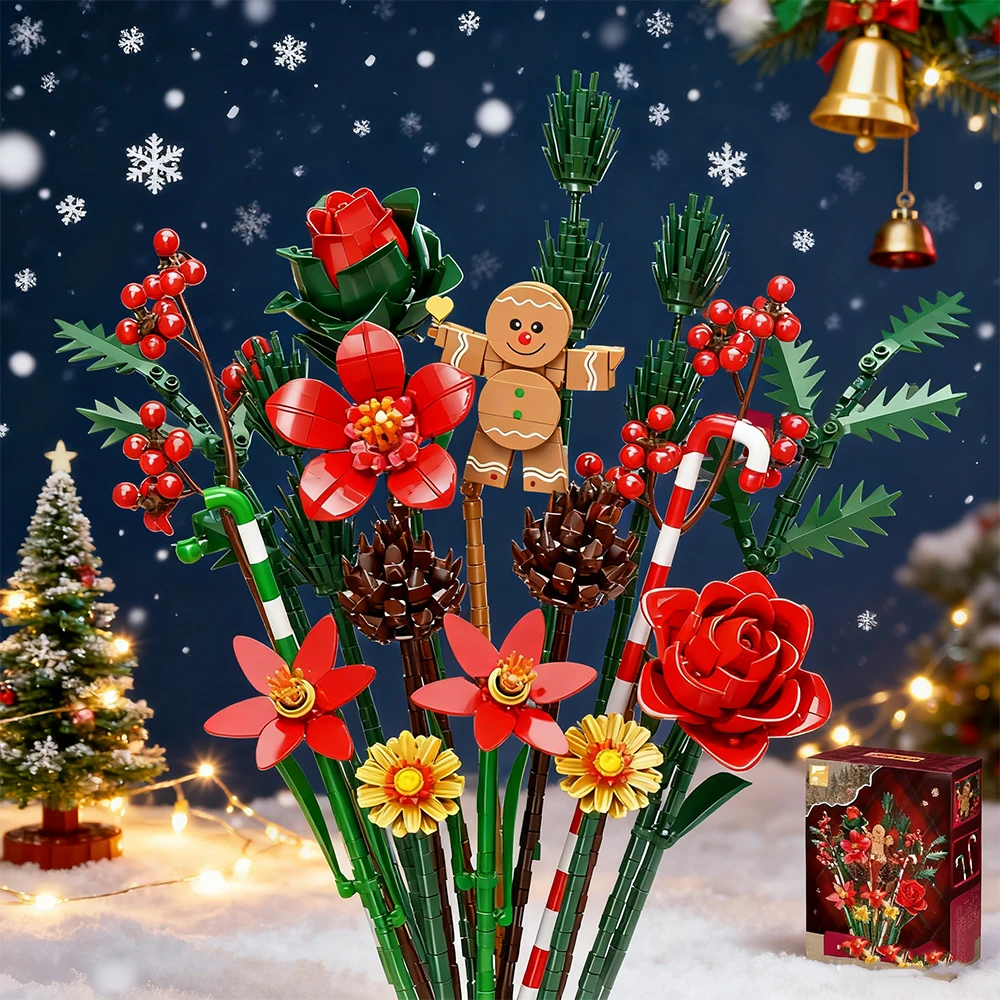 865PCS Gingerbread Flower Bouquet Building Blocks Festive Decoration Ornaments Kids Educational Assembly Toys Christmas Gifts
865PCS Gingerbread Flower Bouquet Building Blocks Festive Decoration Ornaments Kids Educational Assembly Toys Christmas Gifts