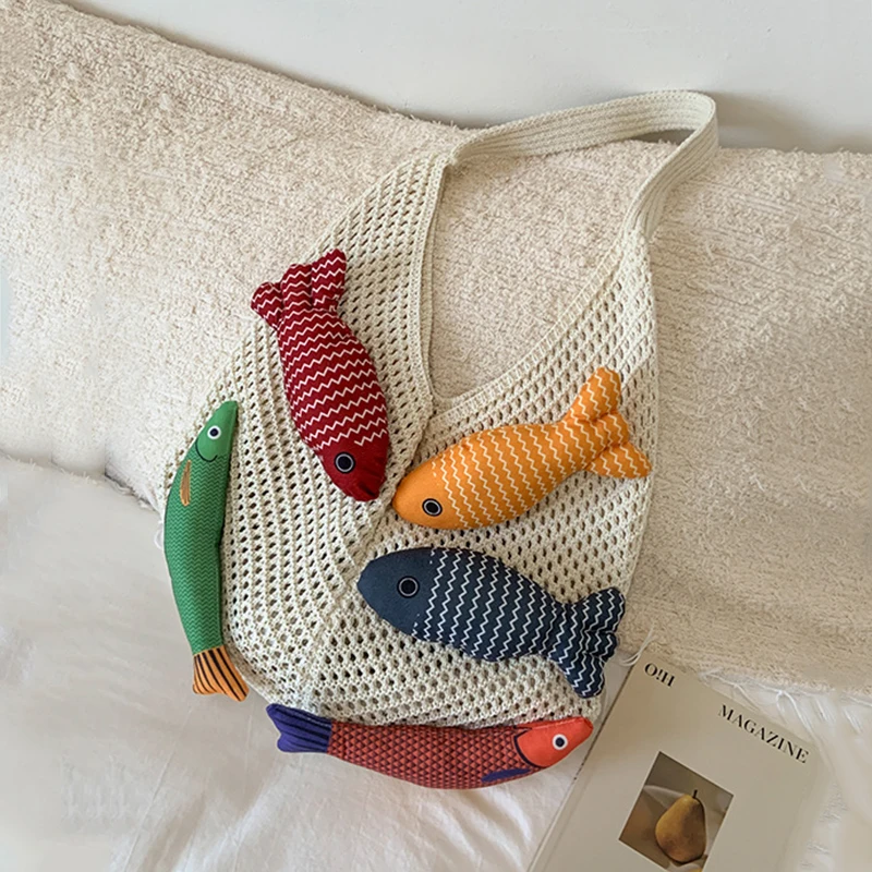 New Bow Striped Crochet Tote Bag Large Capacity Casual Woven Shoulder Bag Multicolor Handmade Knitted Bag
New Bow Striped Crochet Tote Bag Large Capacity Casual Woven Shoulder Bag Multicolor Handmade Knitted Bag
